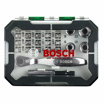 Bosch Screwdriver Bit and Ratchet Set 26pcs