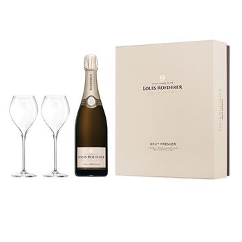 Champagne Louis Roederer Brut Premier with 2 Flûtes