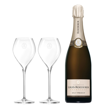 Champagne Louis Roederer Brut Premier with 2 Flûtes