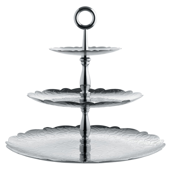 Alessi Three-Dish Cake Stand in 18/10 Stainless SteelObrázek