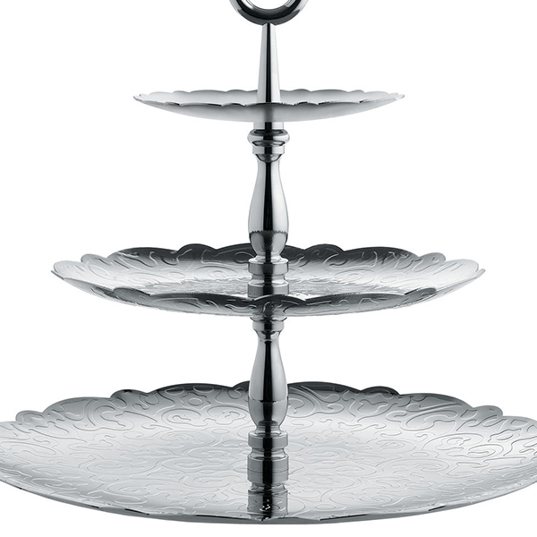 Alessi Three-Dish Cake Stand in 18/10 Stainless SteelObrázek